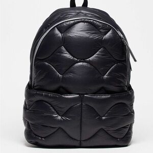 Topshop Nina Puffer backpack in black